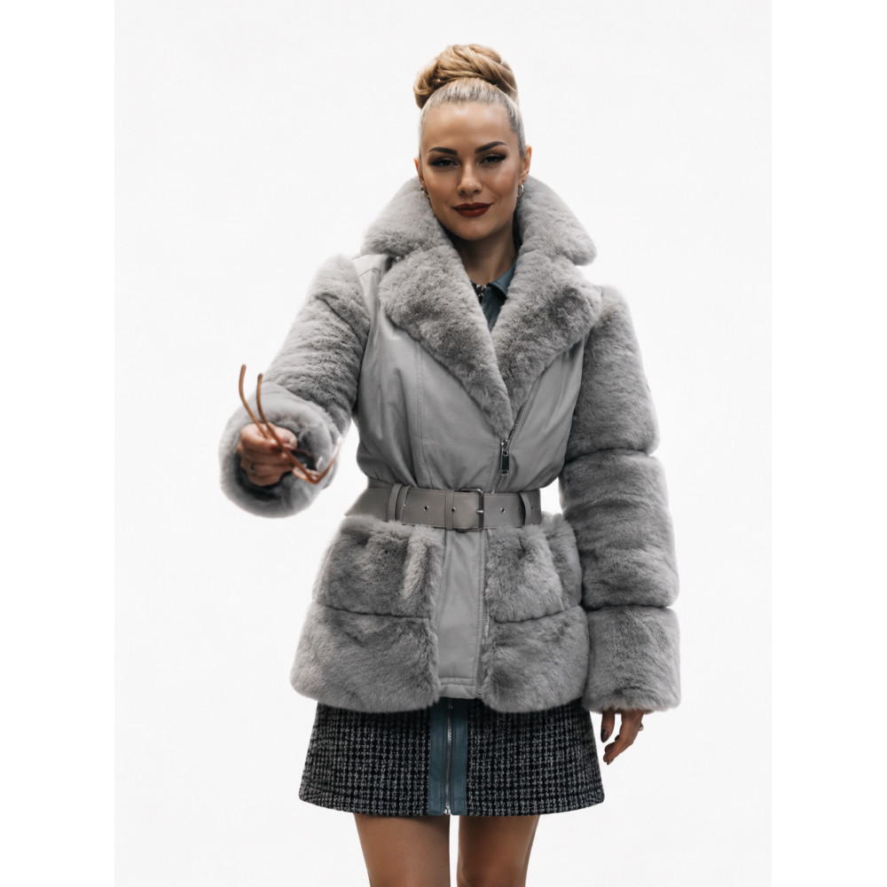Chanel Cresswell The Gentlemen Ash Grey Fur Jacket | America Suits